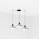 Lámpara de techo colgante Faro Kombo grande 3 luces E27 gris 68595-3L