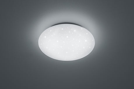 Plafón de baño Trio Paolo LED blanco 4000K regulable IP44 Ø37cm 686014000