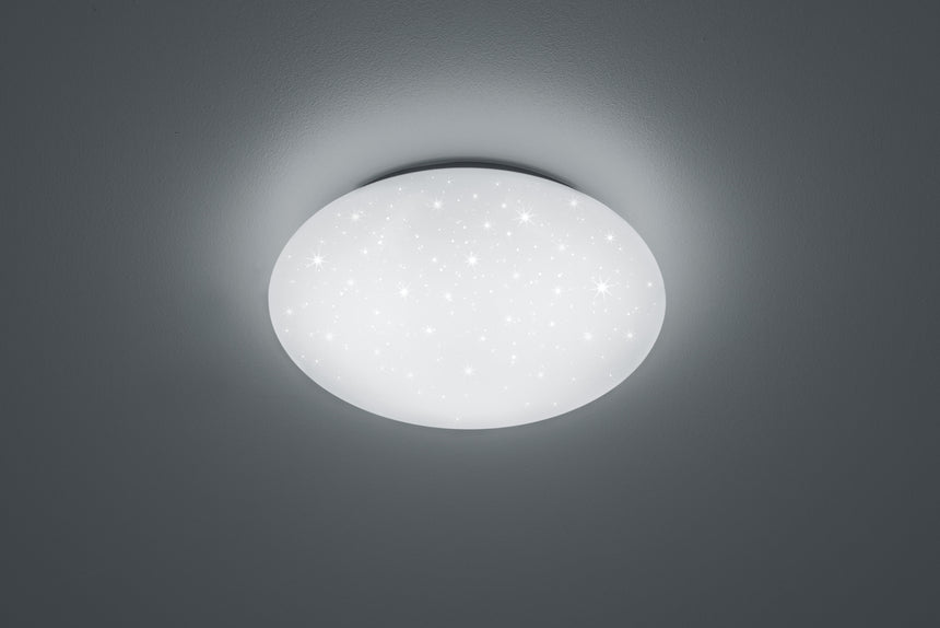 Plafón de baño Trio Paolo LED blanco 4000K regulable IP44 Ø37cm 686014000