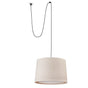 Lámpara de techo colgante Faro Samba grande E27 negro y beige Ø50cm 68604-44