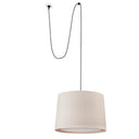 Lámpara de techo colgante Faro Samba grande E27 negro y beige Ø50cm 68604-44