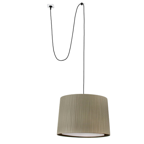 Lámpara de techo colgante Faro Samba grande E27 Ø50cm negro y verde — ref. 68604-46 (1)
