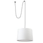 Lámpara de techo colgante Faro Conga grande E27 blanco Ø50cm 68604-54