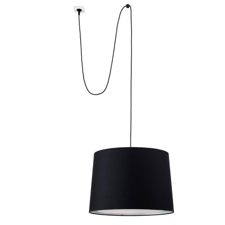 Lámpara de techo colgante Faro Conga grande E27 Ø50cm para dormitorio y salón negro — ref. 68604-56 (1)