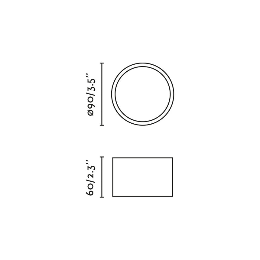 Plafón de techo Faro Mizu LED blanco mate 2700K 8W 68615