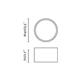 Plafón de techo Faro Mizu LED negro mate 2700K 15W 68618