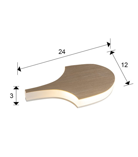 Lámpara aplique de pared Schuller Serea LED dorado 3000K dimensiones