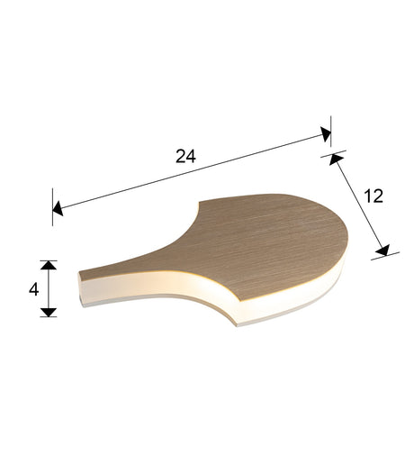 Lámpara aplique de pared Schuller Serea LED dorado 3000K dimensiones