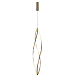 Lámpara de techo colgante Schuller Adele grande oro rosa acero CCT con mando ambiente