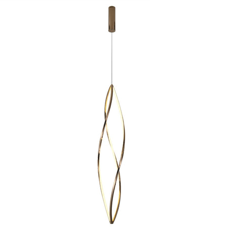 Lámpara de techo colgante Schuller Adele grande oro rosa acero CCT con mando ambiente