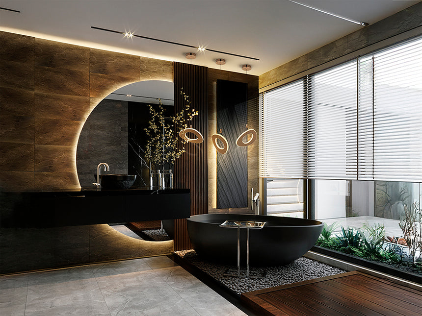 Lámpara de techo colgante Schuller Mirena 1 luz oro rosa acero 2700K 690683