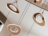 Lámpara de techo colgante Schuller Mirena 7 luces oro rosa acero 2700K Ø75cm vista 2