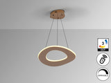 Lámpara de techo colgante Schuller Mirena 1 luz oro rosa acero CCT con mando Ø52cm vista 3