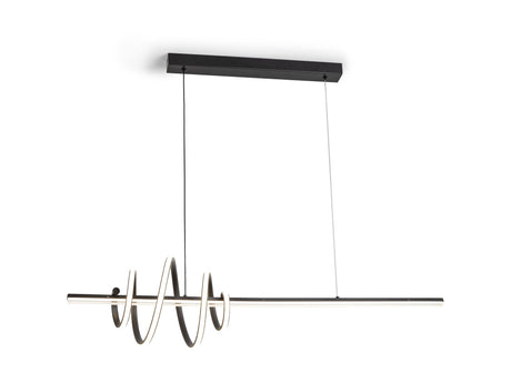 Lámpara de techo colgante Schuller Tornado negro 3000K ambiente
