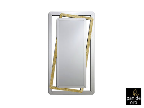 Espejo Schuller Nora pan de oro y negro 100x180cm ambiente