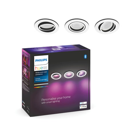 Philips Hue White and Color Ambiance Empotrable 3 luces centura blanco RGBW 6W 350lm 34288000