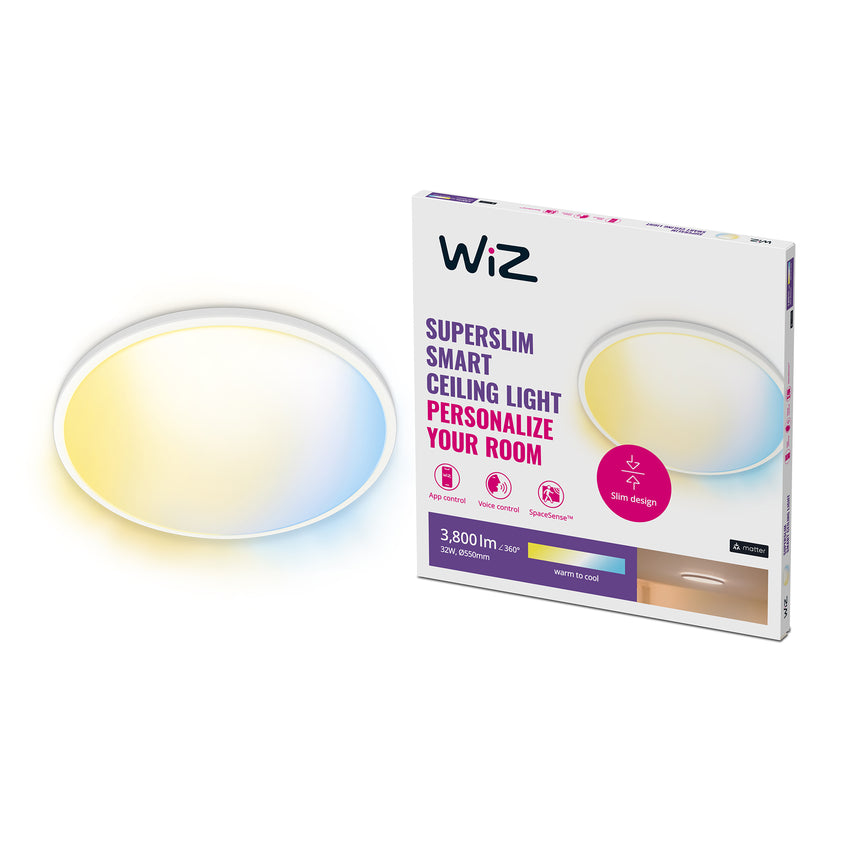 WiZ White Ambiance Plafón SuperSlim 32W 3800lm 55497900 | Philips