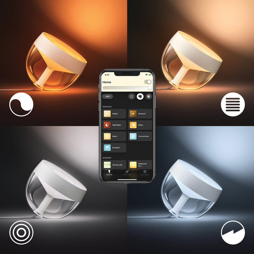Philips Hue White and Color Ambiance Lámpara de mesa Iris dorado RGBW 8W 871951441073200 570lm - imagen 6