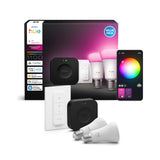 Philips Hue White and Color Ambiance Kit de inicio negro RGBW 5W 1100lm (4 uds) 8720169374683