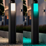 Philips Hue White and Color Ambiance RGBW Baliza Turaco post antracita RGBW 8,1W IP44 872110311851600