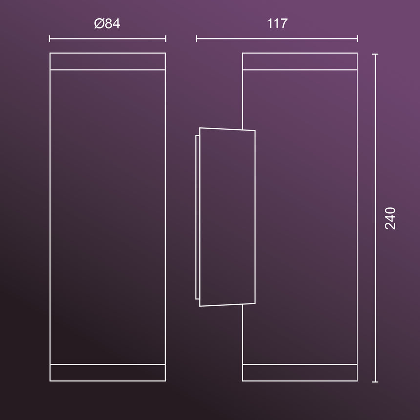 Philips Hue White and Color Ambiance Aplique de pared Appear plata RGBW 16W IP44 1746347P7 - imagen 7