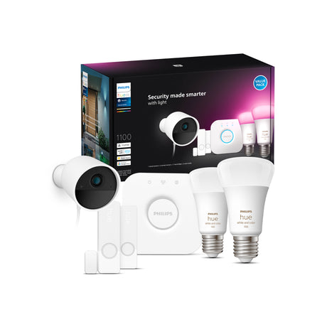 Philips Hue Security Kit de inicio 2 luces Secure blanco RGBW E27 9W IP65 (7 uds) 8720169192317