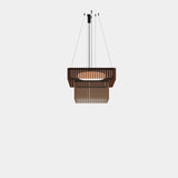 Lámpara de techo colgante LedsC4 Scarlett Square Pendant Chandelier x + x SQPC-BA0-SELF00-OSV