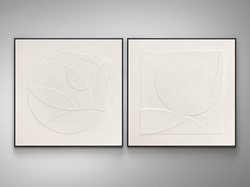 Bajorrelieve Schuller Albos pintura acrílica y negro 100x100cm vista 2
