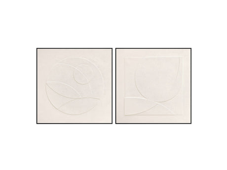 Bajorrelieve Schuller Albos pintura acrílica y negro 100x100cm ambiente