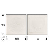 Bajorrelieve Schuller Albos pintura acrílica y negro 100x100cm dimensiones