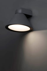 Aplique de exterior Faro Pals 26cm E27 IP65 opal gris oscuro — ref. 70291 (3)