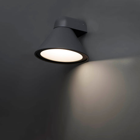Aplique de exterior Faro Pals 26cm E27 IP65 opal gris oscuro — ref. 70291 (2)