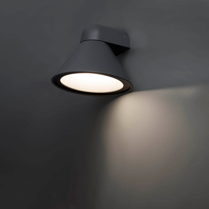 Aplique de exterior Faro Pals 26cm E27 IP65 opal gris oscuro — ref. 70291 (2)