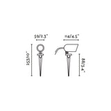 Estaca/Pincho de exterior Faro Luca 25cm GU10 LED negro IP65 70298