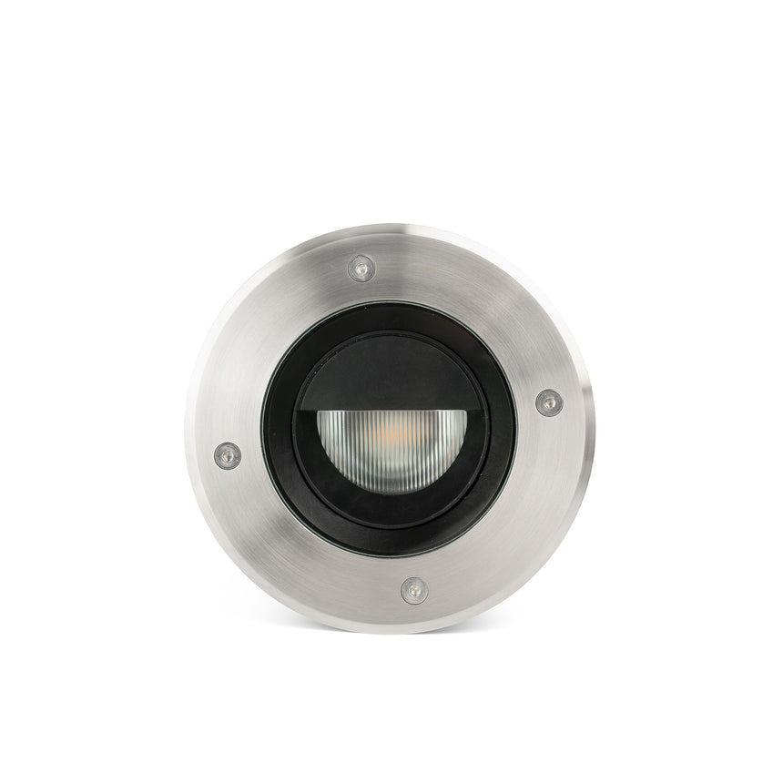 Empotrable de suelo exterior Faro Geiser 20cm LED inoxidable satinado 3000K IP67 70312