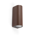 Aplique de exterior Faro Estela 18cm GU10 LED marrón oxido IP65 70329