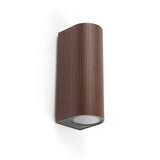 Aplique de exterior Faro Estela 18cm GU10 LED marrón oxido IP65 70329