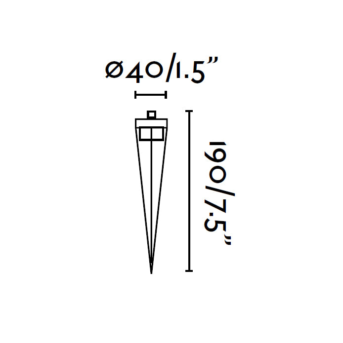 Estaca/Pincho de exterior Faro Accesorio 19cm negro 70525