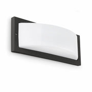 Aplique de exterior Faro Mol 14cm E27 gris oscuro IP44 opal 70720