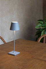 Lámpara de mesa de exterior portátil Faro Toc 38cm LED 3000K IP54 opal gris mate — ref. 70777 (3)