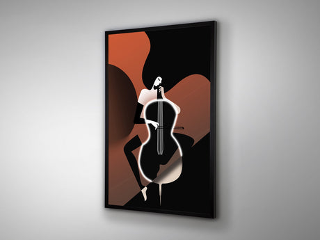 Cuadro con luz LED Schuller Violonchelo negro 80x120cm vista 3