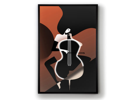 Cuadro con luz LED Schuller Violonchelo negro 80x120cm ambiente