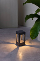 Baliza de exterior sobremuro Faro Agra 20cm LED gris oscuro 2700K IP55 70840 - vista alternativa