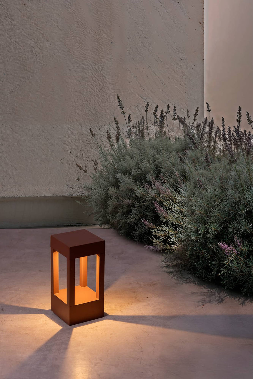 Baliza de exterior sobremuro Faro Agra 20cm LED marrón 2700K IP55 70841 - vista alternativa