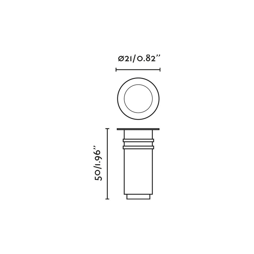 Empotrable de suelo exterior Faro Grund LED blanco brillo 3000K IP67 36° 1W 24V 70854