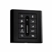 Controlador de pared ventilador LedsC4 Wall Controller negro con luz motor DC 71-C340-05-05