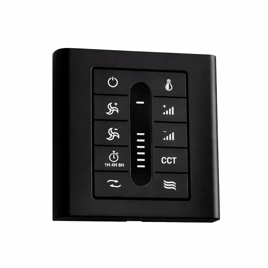 Controlador de pared ventilador LedsC4 Wall Controller negro con luz motor DC 71-C340-05-05