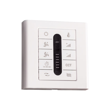 Controlador de pared ventilador LedsC4 Wall Controller blanco con luz motor DC 71-C340-14-14