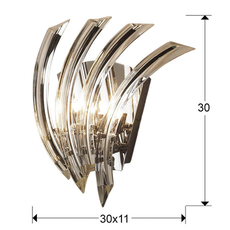 Schuller Eloise Aplique cromado y transparente 711021