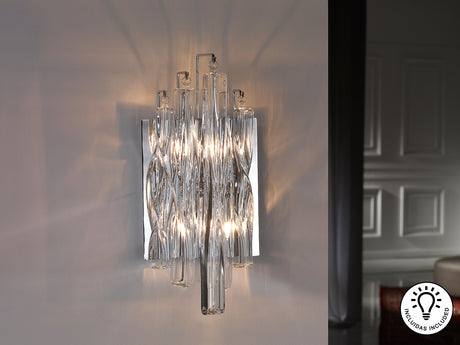 Lámpara aplique de pared Schuller Manacor 2 luces cromo - vista 2